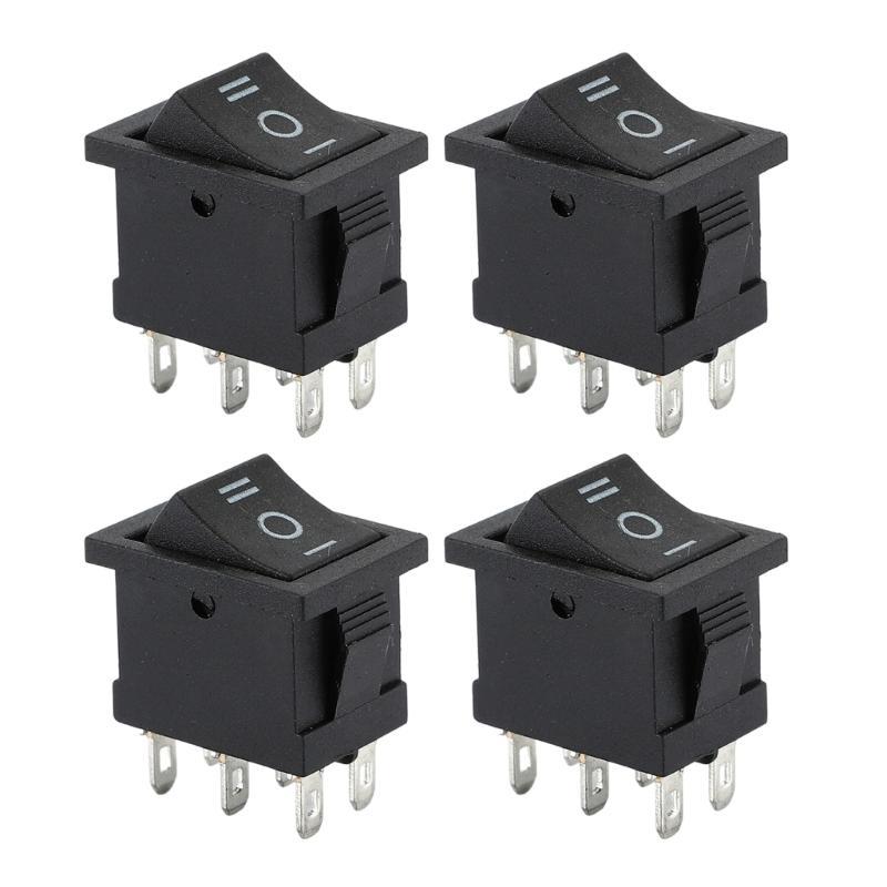 1/4/10Pcs Marine Boats Rocker Switches 6 Pin 3 Position Rocker Toggle Switches Rocker Switches for Household Appliance