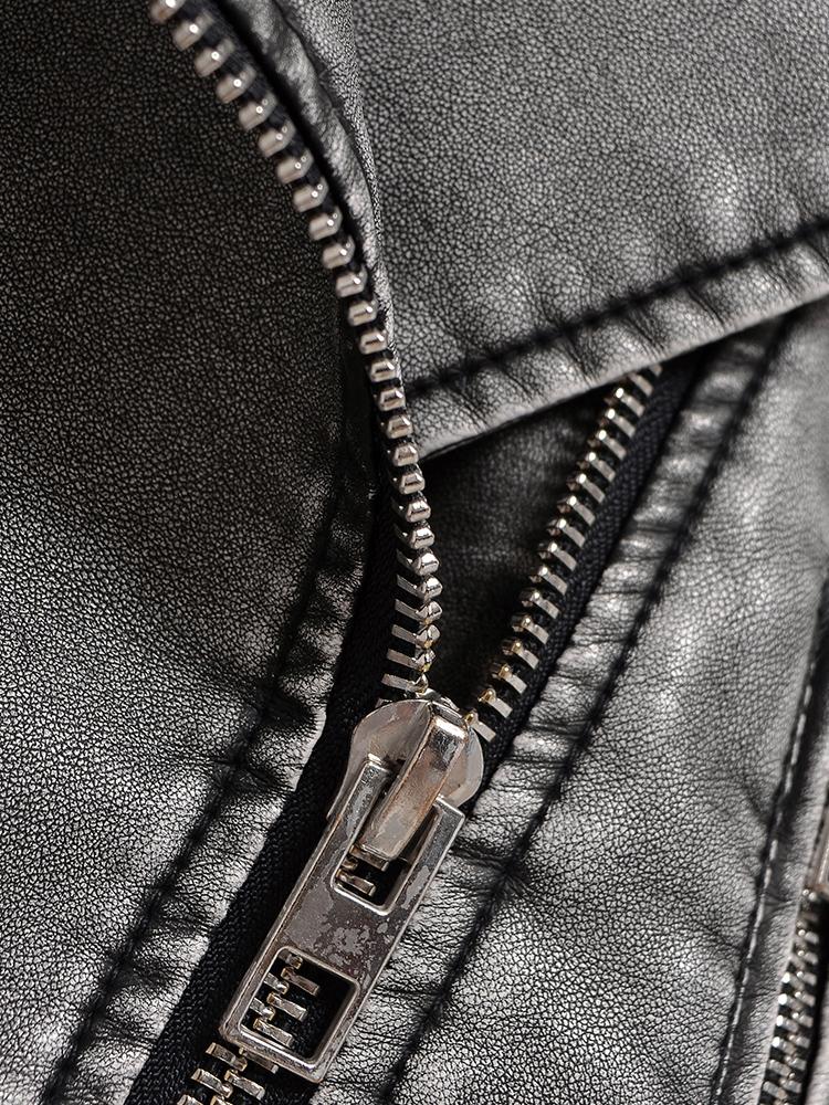 Весна-Осень, женская свободная молния с поясом, короткая куртка из искусственной кожи в стиле ретро, уличная одежда, женское шикарное винтажное пальто, верхняя одежда