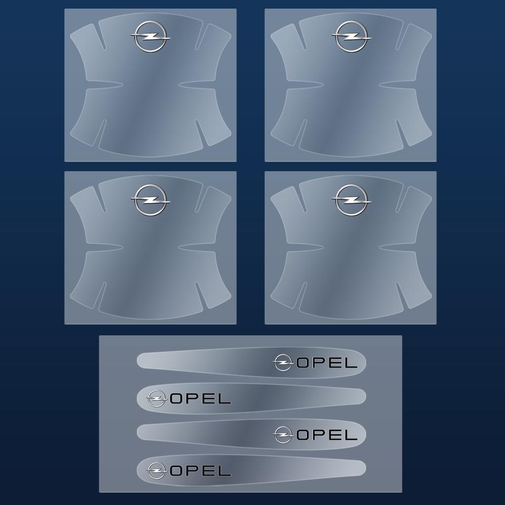 BBGH1 4/8pc Transparent Car Door Handle Cup Protector Film Anti Scratch Stickers For Opel OPC Astra J H G K Insignia Corsa D B E Mokka