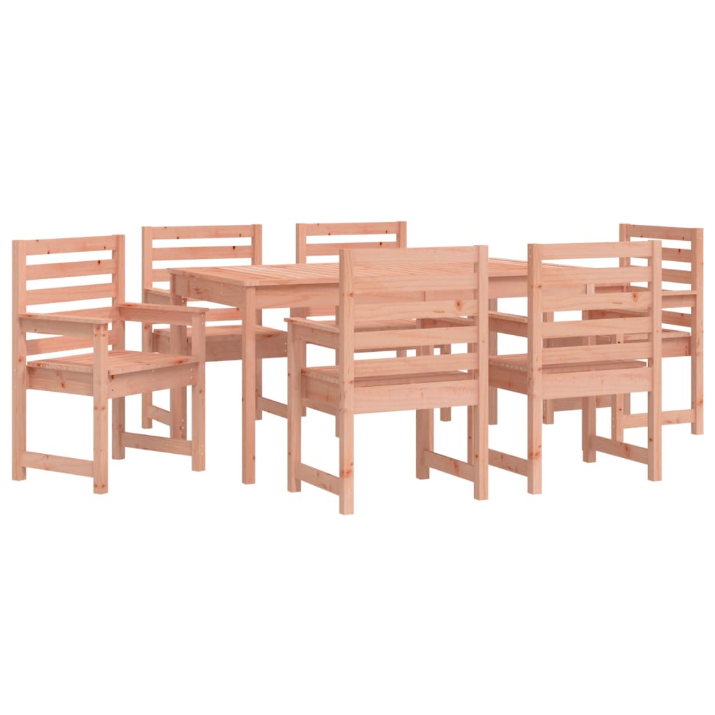 7 Piece Garden Dining Set Solid Douglas Fir Wood