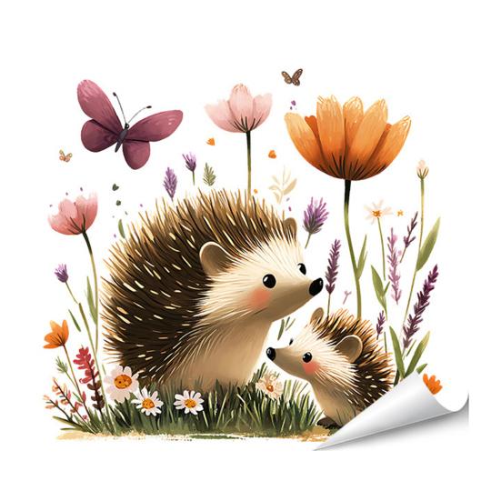 Cartoon Wall Stickers Cute Animals Wall Decal Elephant Bear Cat PVC Mural Art for Baby Nursery Kids Bedroom Playroom Classroom Wall