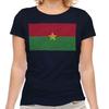Burkina Faso Scribble Flag Women's T-Shirt Gift Burkinabe Burkinabe