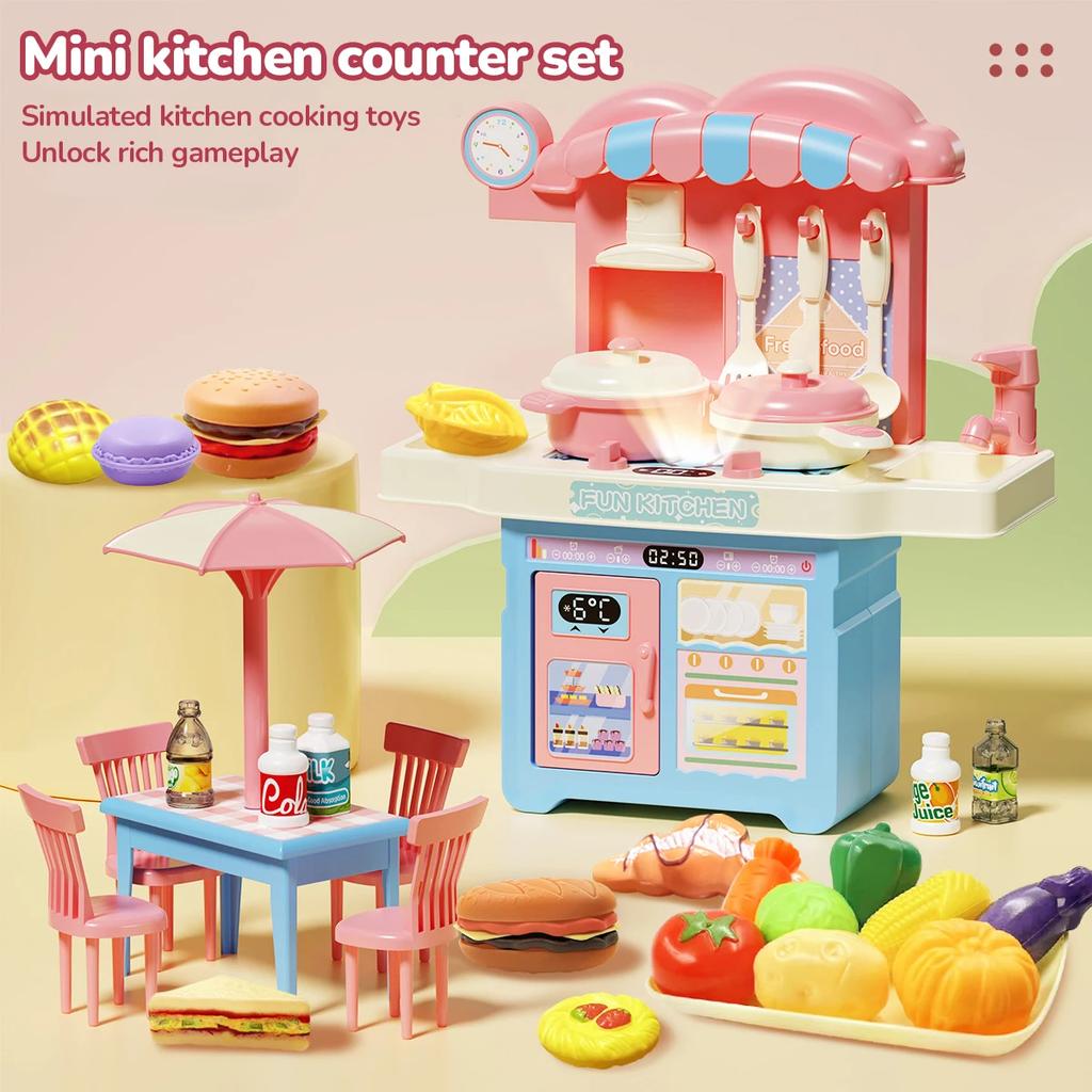 Игровой набор "Симулятор кухни" Миниатюрная еда Игрушки для ролевых игр Бытовая техника для дома Стирка Кухонная утварь Детские игрушки для ролевых игр Игра для девочек