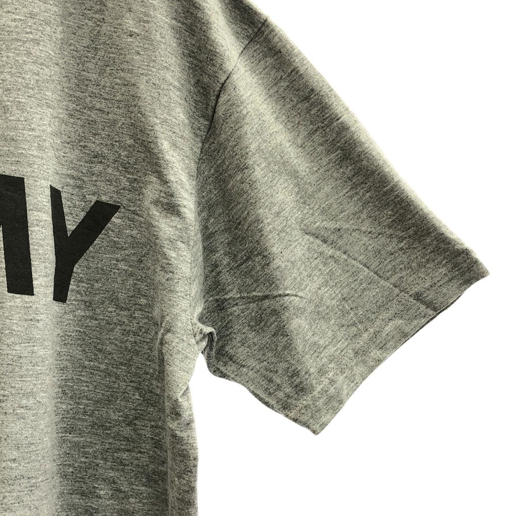 US ARMY Print Pattern Short Sleeve T-shirt Gray Back Print Men's Used