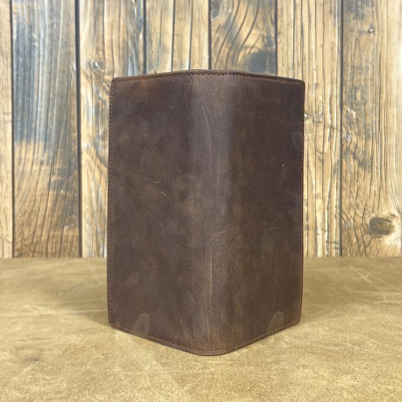 Винтажный мужской кошелек-бифолд из кожи Crazy Horse - Натуральный кошелек из коровьей кожи высшего качества, длинный, с зажимом для денег