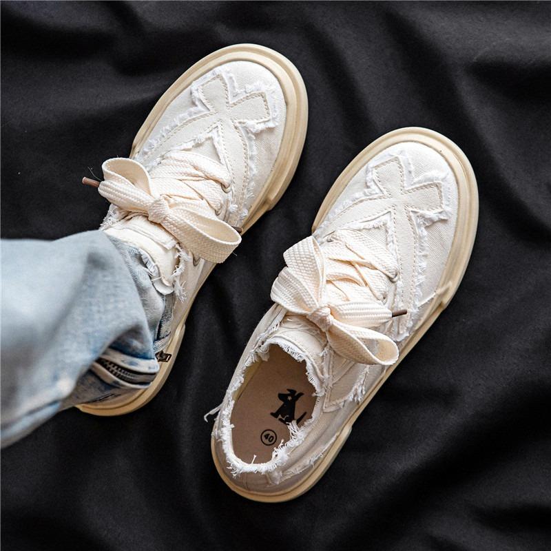 Винтажные мужские парусиновые туфли с кисточками, новые кроссовки на платформе, плоские нескользящие туфли для скейтбординга, мужские повседневные туфли на шнуровке, Tenis Para Hombre
