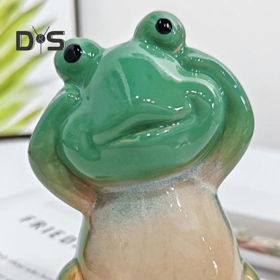 1/2 шт. мультяшная зеленая керамическая лягушка, крышки для туалетных болтов, простая установка, декор в виде животных, украшение для ванной комнаты