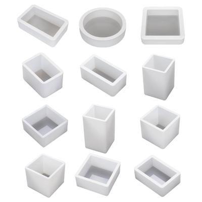 Форма из эпоксидной смолы DIY Кристальные силиконовые формы для смолы Геометрическая Квадратная Прямоугольная Круглая форма Форма Настольные украшения