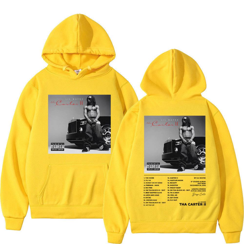 Rapper Lil Wayne Album Double Sided Print Hoodie Men Women