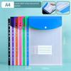6 Pcs A4 Binder Pocket Clear Label Loose-Leaf New Punched Pockets Document Storage