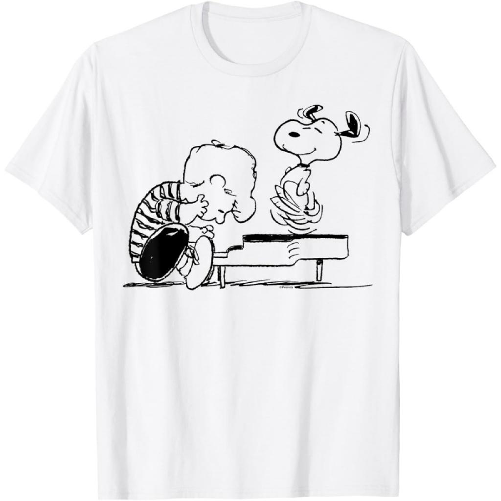 Peanuts - Футболка с Шрёдером и Снупи за пианино