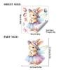 1 Sheet Cute Rabbit Egg Decals Easter Stickers Angel Rabbit Showcase Entrance Glass Electrostatic Patch Easter Party Decoration