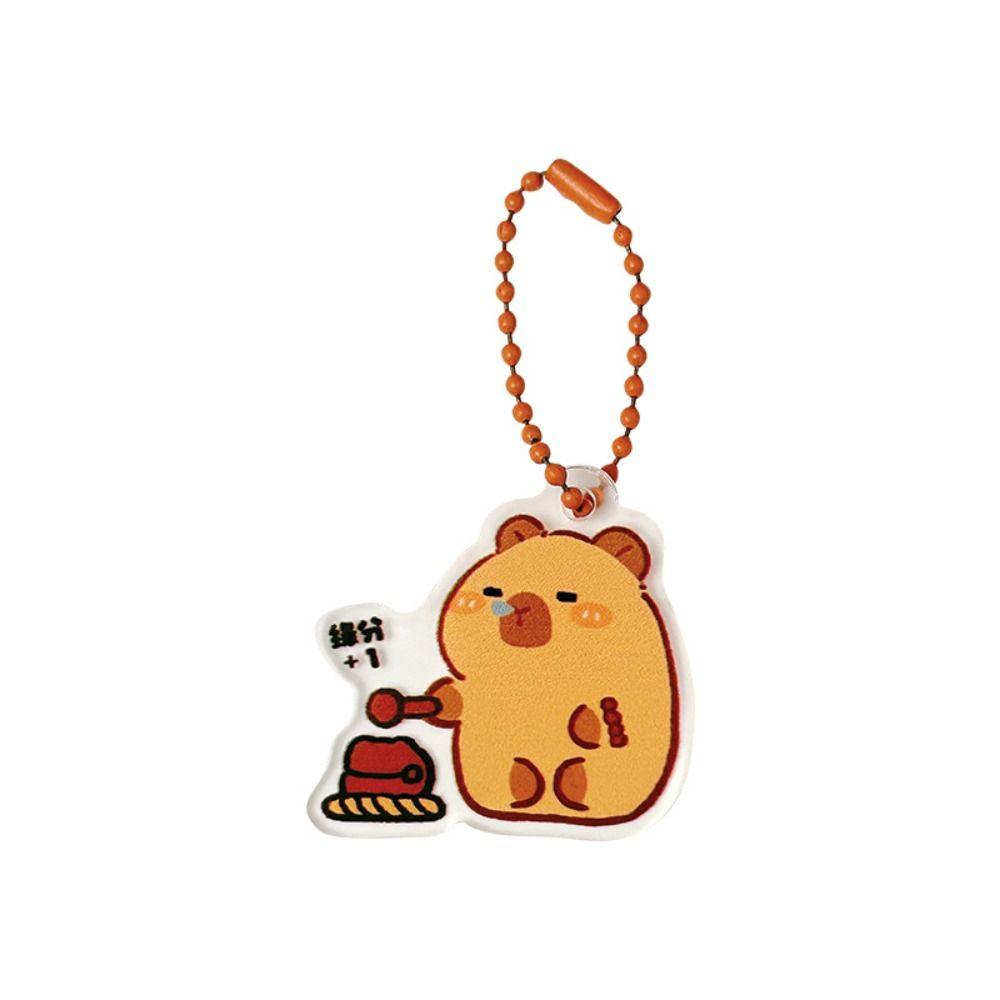 Creative Capybara Bag Hanging Acrylic Capibara Pendant Fashion Capybara Keychain Kids