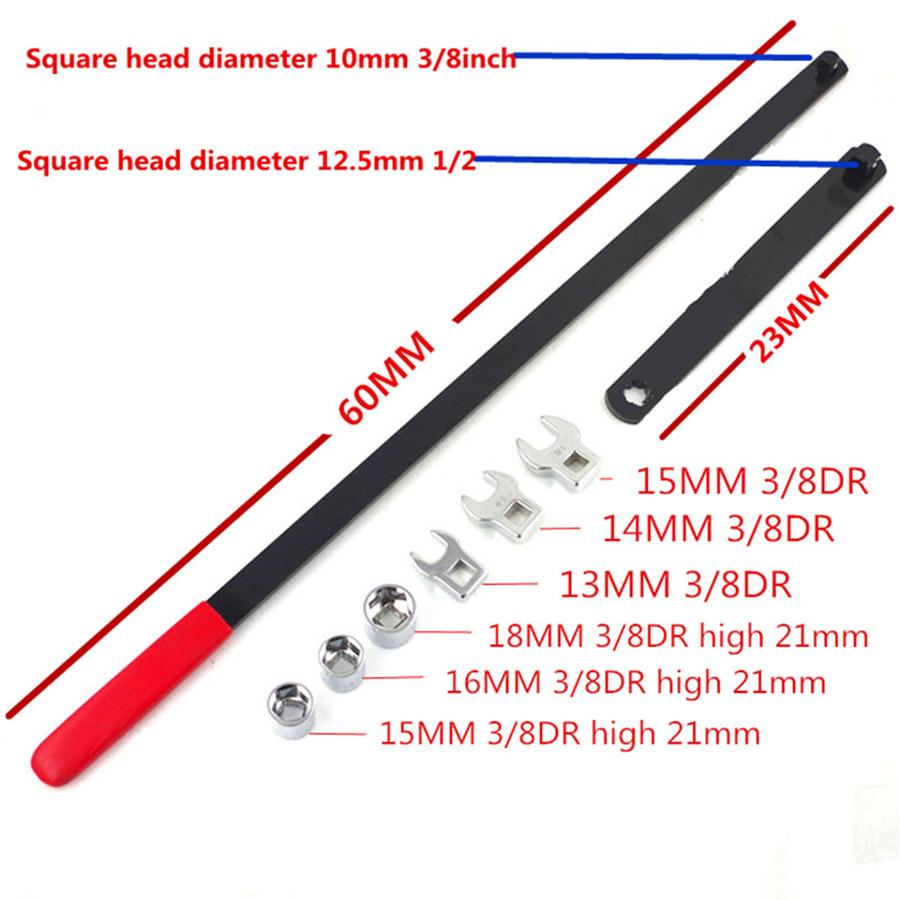 8PCS Heavy Wrench Serpentine Belt Tension Service Tool Kit Automotive Repair Socket Set