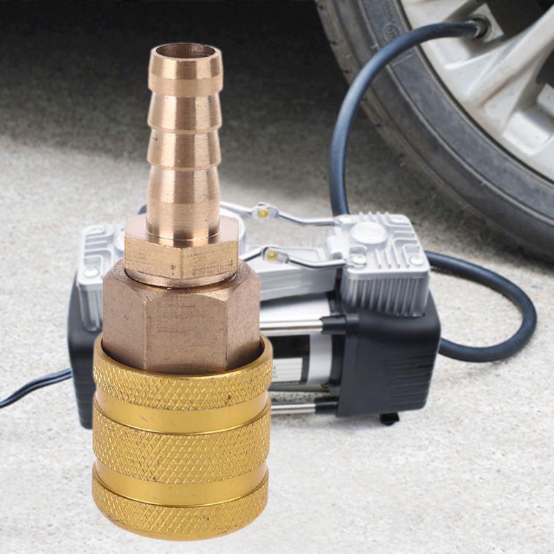 Аппаратный соединитель и заглушка, 8 мм, 6,5 мм, твердая латунь, быстроразъемные воздушные фитинги, 1/4 дюйма, NPT, утолщенная медь, надувное соединение