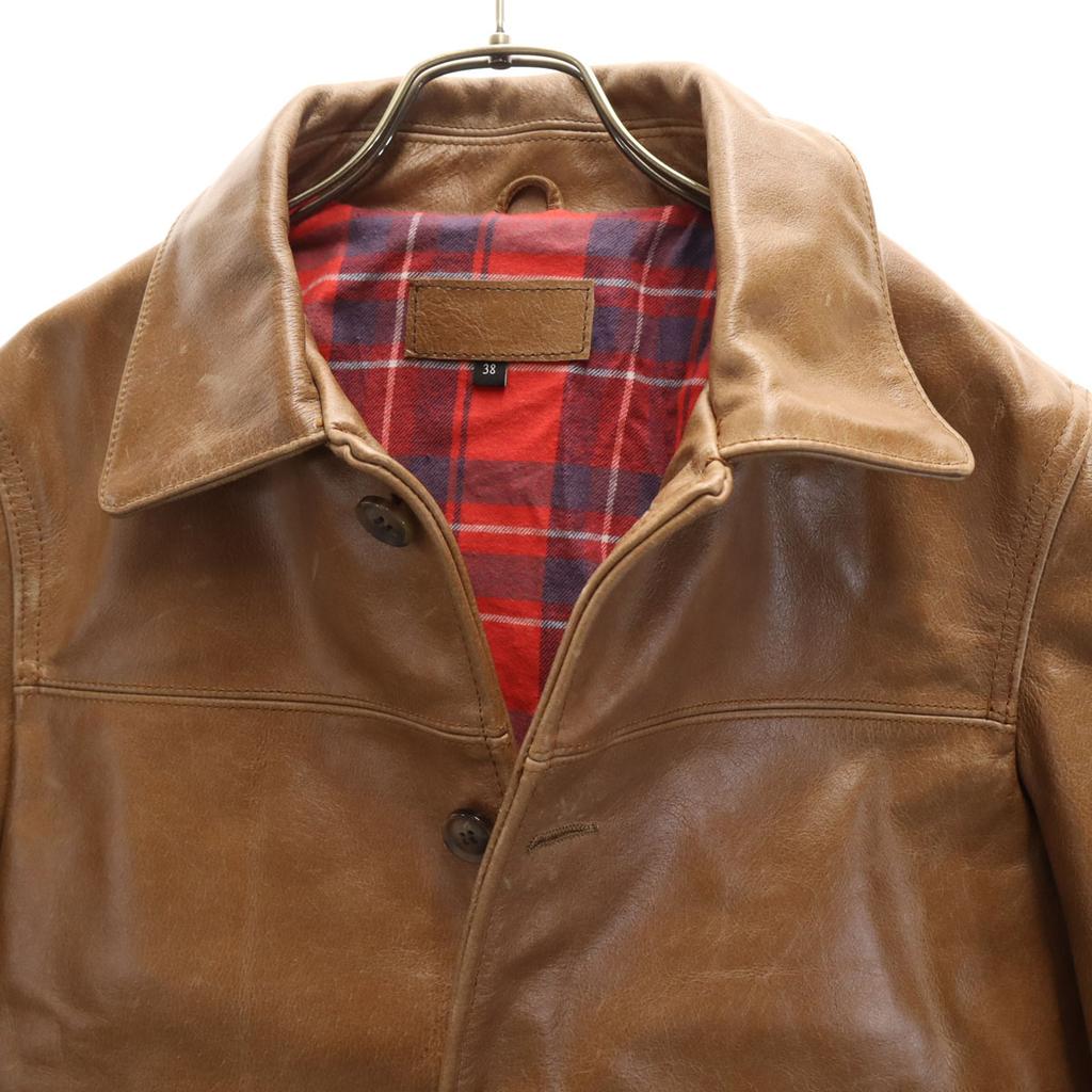 90s Old leather jacket 38 Camel Men's Used