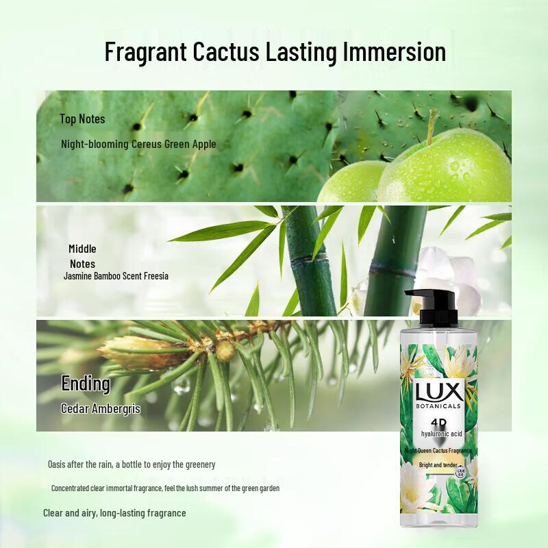 Lux Night Queen Cactus Botanical Shower Gel - 6 x 750g Case