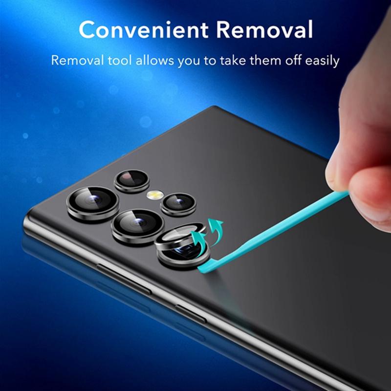 For Samsung Galaxy S22 Ultra Camera Lens Protectors Metal Camera Ring Case Glass for Samsung S 22 S22Ultra 5G Protective Cap