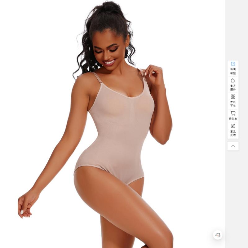 Fashion Women One Piece Body Shaping Clothes Women's Abdominal Pants Open Shift Hip Lifting Shaping Sling Underwear Elastic Bodysuit