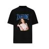 Trendy German Singer Zahide Print T-shirt Short Sleeves Cotton Oversized Merch Tee Tik Tok Ins Star Men Women Unisex Black Tees
