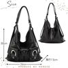 Harujio Hobo Shoulder Shoulder Crossbody Trendy Bag, Bag, Backpack, 2-Way, Y2K, Women's Bag, Leather-Look Black, Bag, Bag, Pocket, Stylish, Cute,