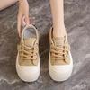 Женская обувь, новые весенние дышащие полые тонкие повседневные туфли на платформе, студенческие туфли с бисквитной подошвой, уродливые и милые белые туфли с большой головой