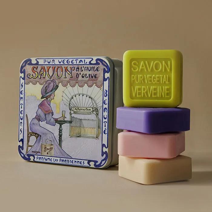 French Natural Signature Bar Soap 100g x 4 (Large Tin) Housewarming Gift Newlywed Gift