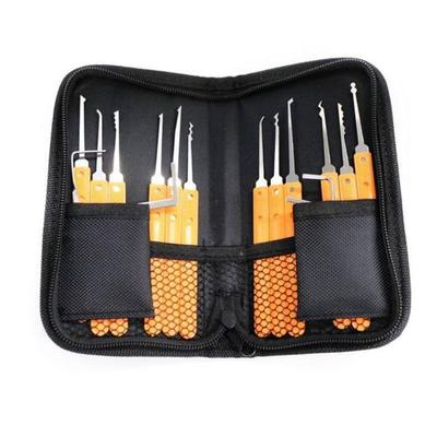 Набор из 17 предметов из нержавеющей стали для вскрытия замков, перманентный набор отмычек, универсальная совместимость, плотный кейс для хранения