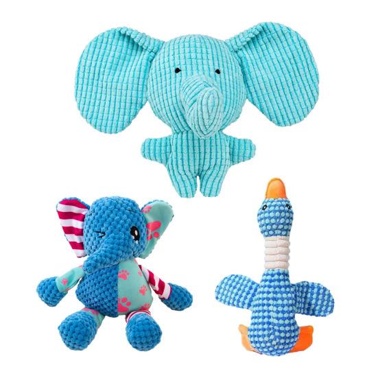 Интерактивная плюшевая игрушка для собаки Неубиваемый набивной слон Пищащая дикая гусь Игрушка для прорезывания зубов щенка для агрессивных грызунов Снятие стресса и тревоги