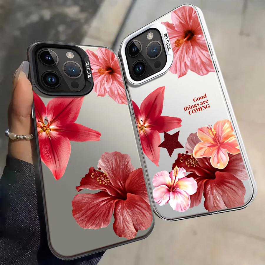 Прозрачный чехол с принтом вишневого цвета для iPhone 17 Pro Max 16 14 11 XR XS 12 13 Pro 15 Plus Air Задняя крышка телефона