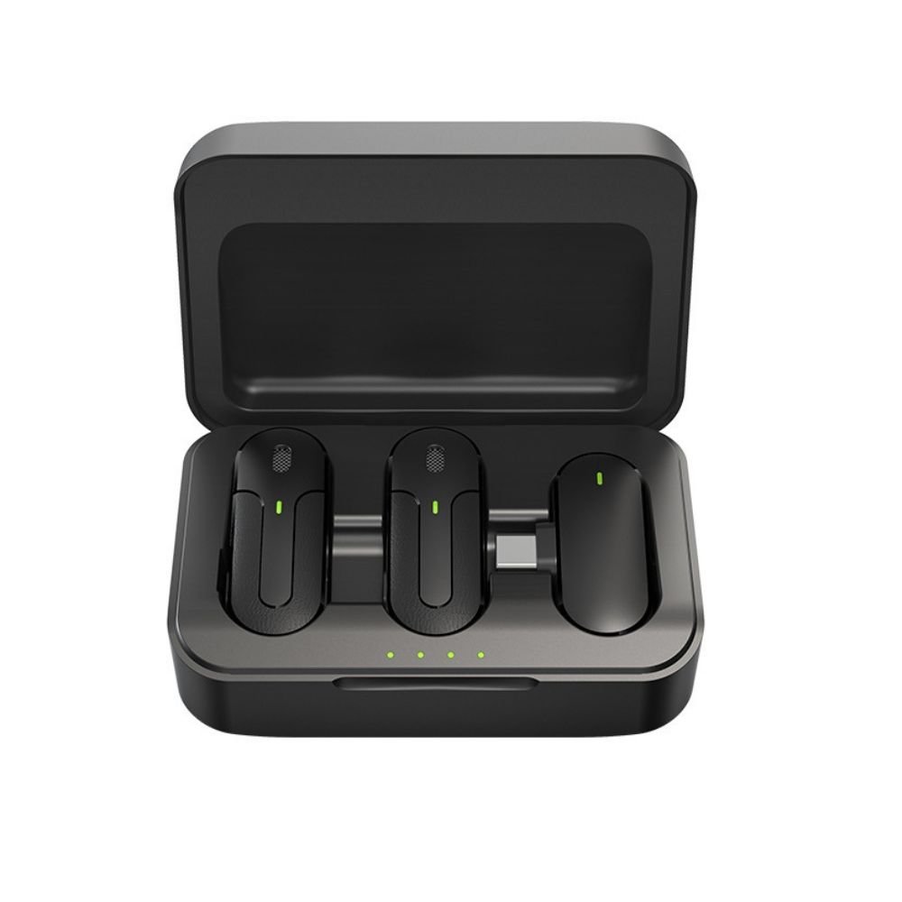 Wireless Lavalier Microphones ,2 Pack 2.4G Clip On Lapel Mini Mic with Noise Cancellation for Video Recording,Interview,Vlog,Live Streaming