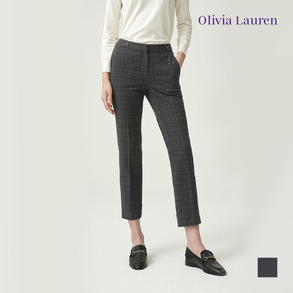 OLIVIALAUREN Прямые брюки в клетку_Vocdlxw9391