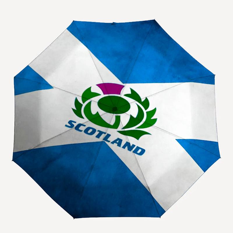 Scotland Rugby Theme Automatic Umbrella, Lightweight & Portable, 8 Rib, Perfect for Outdoor Travel, Birthdays, Christmas, Gifts.