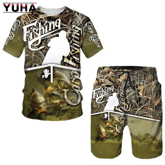 Мужские летние шорты с рыбой, мужская одежда для охоты, кемпинга, 3d принт, спортивные бестселлеры, спортивные костюмы, спортивная одежда