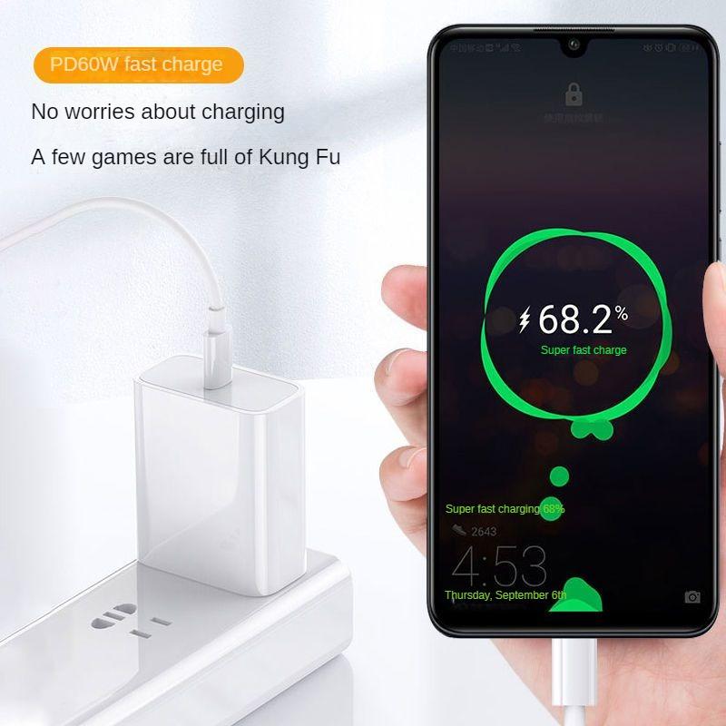 Кабель для быстрой зарядки USB-C — USB-C, кабель Type-C мощностью 60 Вт, для IPhone 15, iPad, Samsung Galaxy, планшетов, ноутбуков, 3,3 фута/6,6 фута.