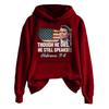 Ladies Fashion Casual Long Sleeve Printed Round Neck Hoodie Pullover Top