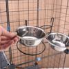 Pet Hanging Bowl Stainless Steel Detachable Design Feeding Bowl Stationary Dog Cat Bowl Pet Supplies