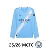 25 26 Футбольная майка Манчестер Сити Домашняя майка Man City Длинный рукав Mcfc Джерси Реплика 780...