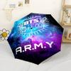 Love Bts Compact Travel Automatic Umbrella Compact & Durable 8-Rib Design Sturdy Construction All-Season Umbrella for Travel Stylish Accessory