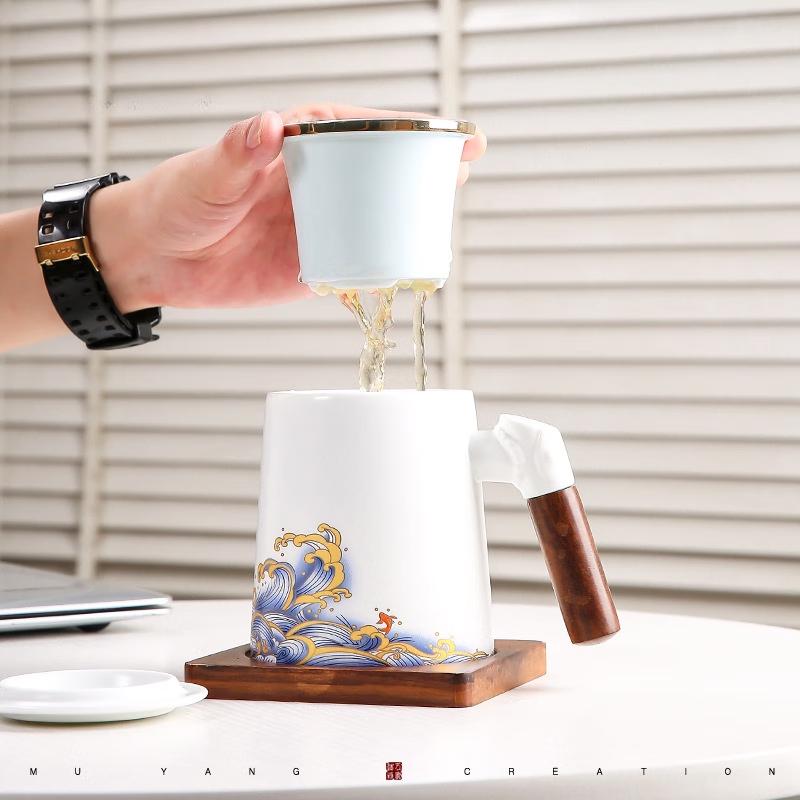 Tea Infuser Ceramic Mug
