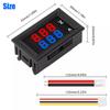 0-100 В 10 А цифровой вольтметр амперметр двойной дисплей детектор напряжения измеритель тока панель амперметр вольтметр 0,28" красный синий светодиод