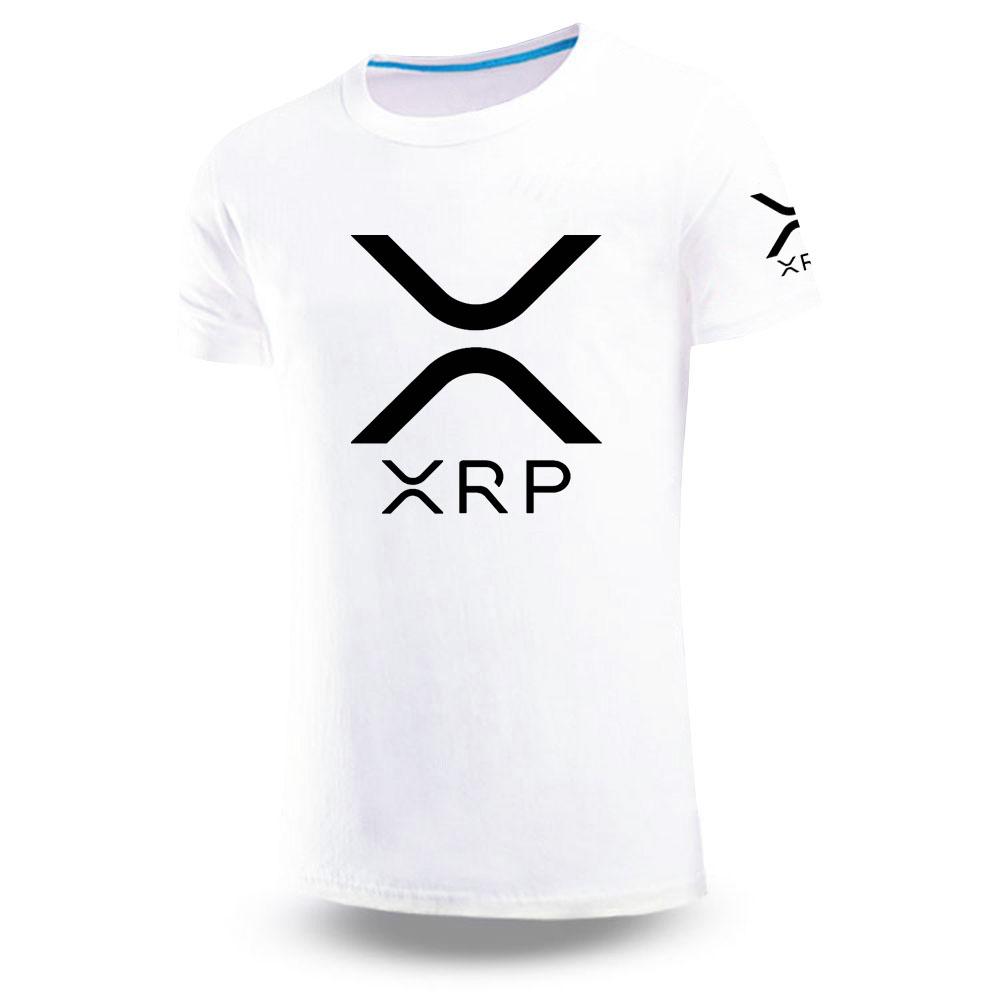 2025 Cryptocurrency Ripple Xrp New Unisexs Summer Round Neck Ordinary Short Sleeve Tshirt Printing Good Quality Comfortable Tops