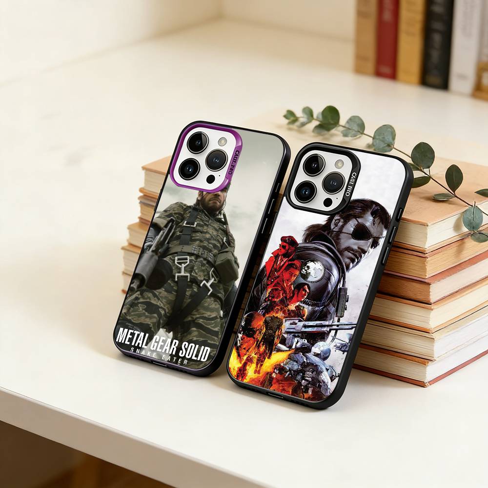 GM-Metal Gear Solid1 Чехол для телефона для iPhone 17,16,15,14,13,12,11 Plus,Pro Max,XS,Цветной Серебряный Покрытый Внутренний Чехол