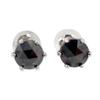 [Used] Pt900/Black Diamond/Stud/Earrings/j91-6