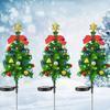 Christmas Tree Solar Lamp with Small Bell Waterproof Automatic Charging