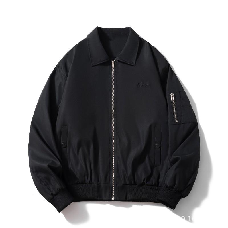 Mens Bomber Jacket Winter Warm Cotton-Padded Short Outerwear Casual Loose Fit Teens Adults