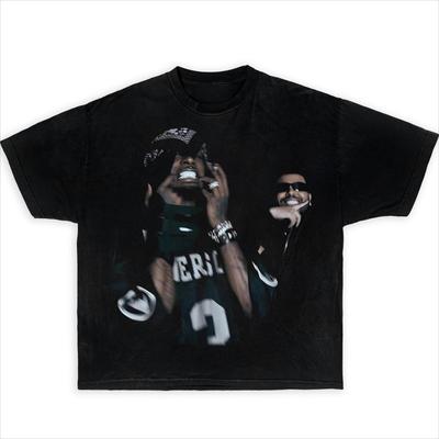 Playboi Carti The Weeknd Уличная одежда Свободная футболка Рубашки Y2K Рубашка с принтом Футболка Рэп-рубашки Футболка с тура весналето новая Мода