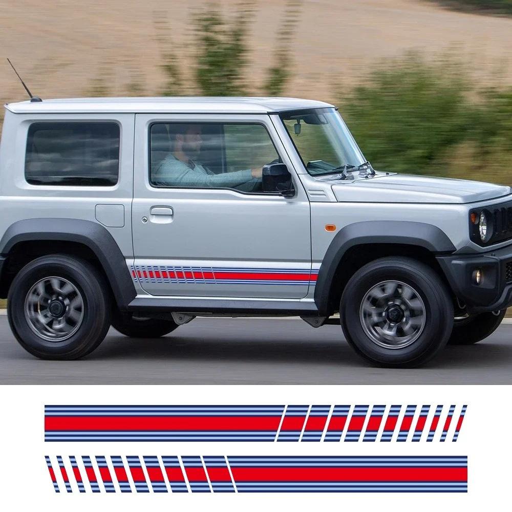 Боковые наклейки на двери автомобиля Виниловые наклейки Для SUZUKI JIMNY JB64W JB74W JC74 WAGON 2-дверный 4-дверный Наклейки для украшения кузова автомобиля Аксессуары