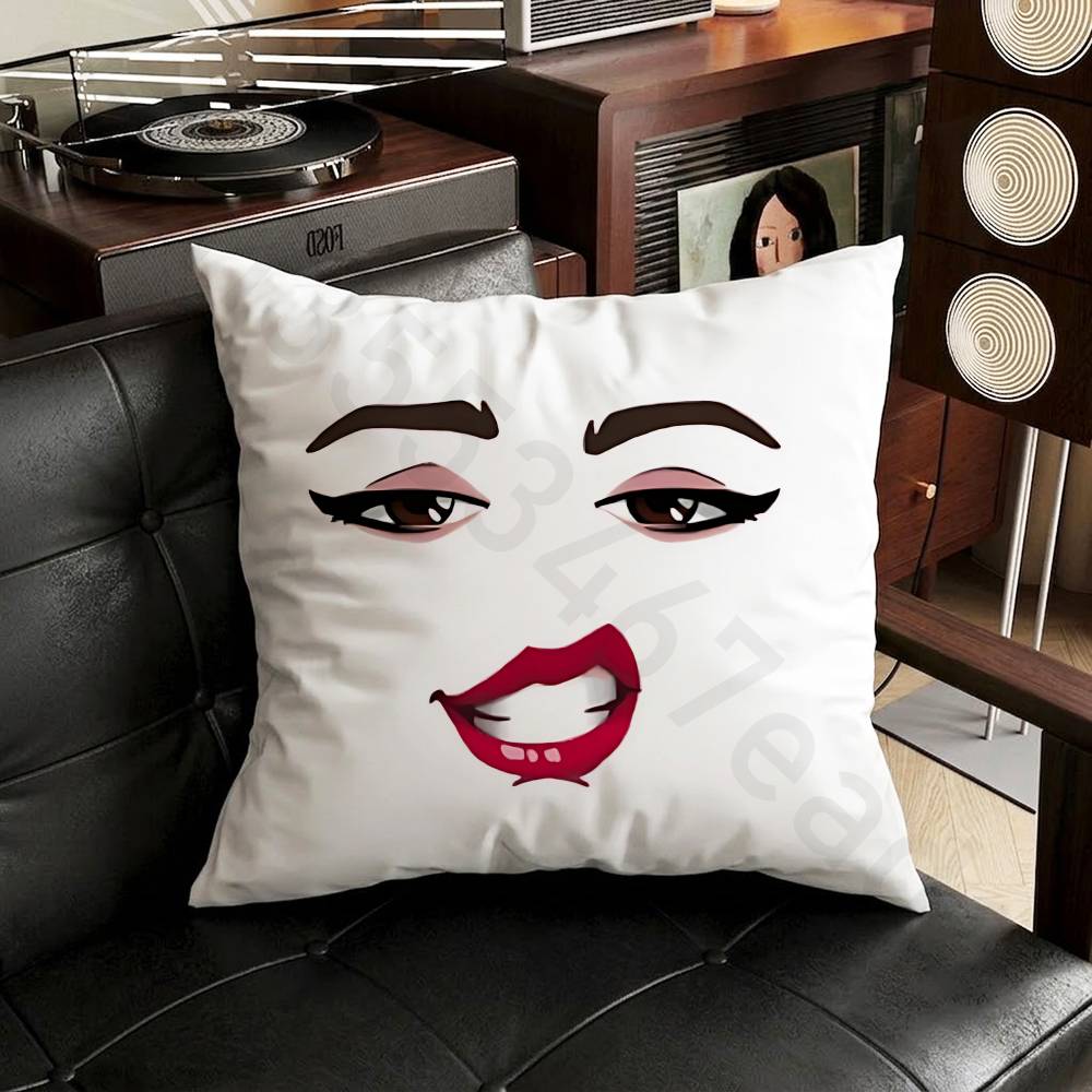 Man Face Winning Smile pillowcase casual style decoration suitable for home decoration (excluding pillow core)