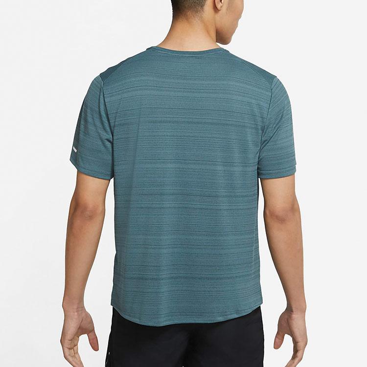Nike Мужская футболка для бега Серо-зеленая CU5993-387
